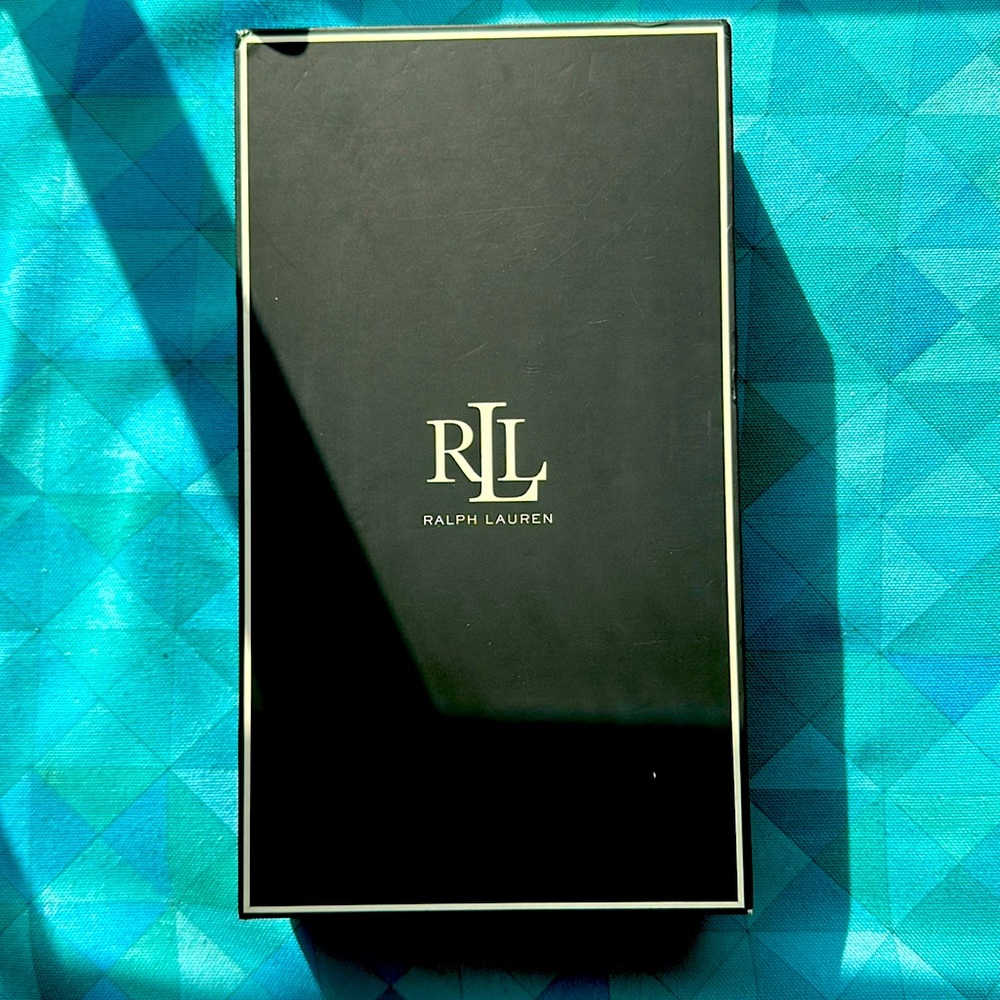 Ralph Lauren Black/Multi Color Strip Design Holiday Wallet/Clutch new with tags